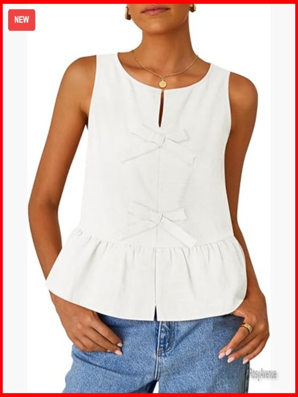 Sleeveless Peplum Tank Top Tie Front Ruffle Babydoll Going Out Shirt